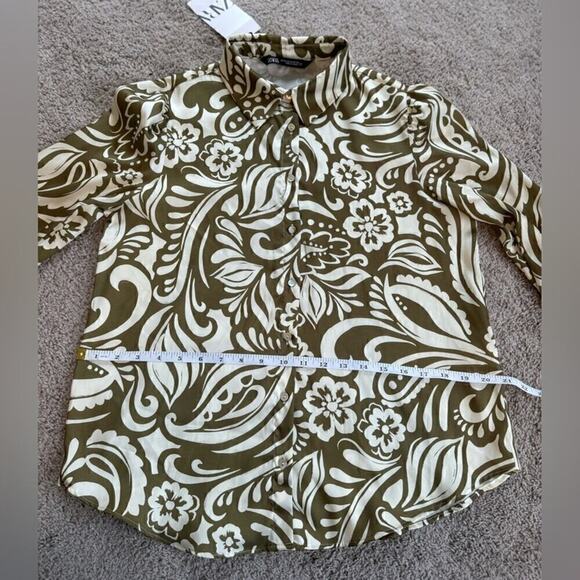 ZARA PRINTED SHIRT - SIZE M - BRAND NEW WITH TAG - Picture 6 of 15